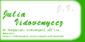 julia vidovenyecz business card
